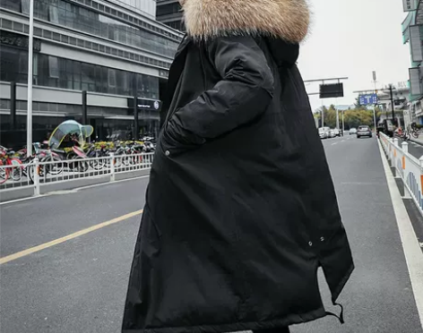 高品质2018新款羽绒服男士中长款连帽韩版...