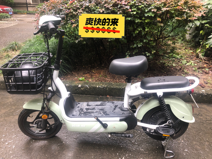 自用哈喽牛油果绿电瓶车