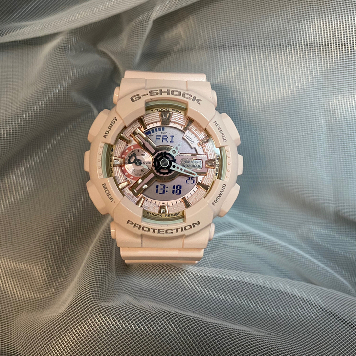 出卡西欧G-shock GA110女神粉，...