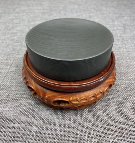 精品文房歙砚福利特惠！ 【圆池砚】歙石罗纹...