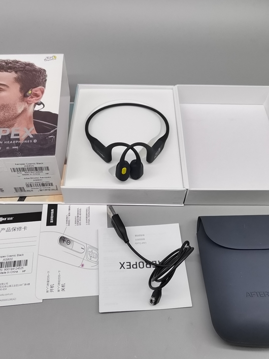 韶音as800骨传导耳机闲置黑色环法限量款...