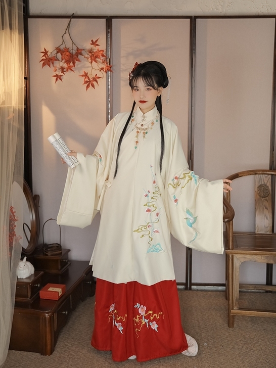 荨茉【初晴】正品原创明制汉服女袄裙秋冬立领...