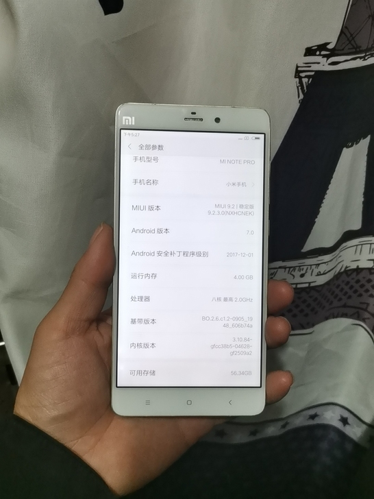小米note pro. 4+64  手机正...