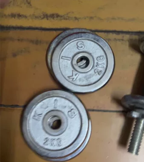 纯铁哑铃男士健身家用器材杠铃一对电镀 练臂...