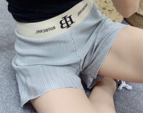「全新包邮 」凉爽雪纺冰丝短裤女夏季宽松家...