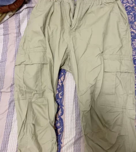 卡其色工装裤#修身裤子 #工装裤子 #直筒...