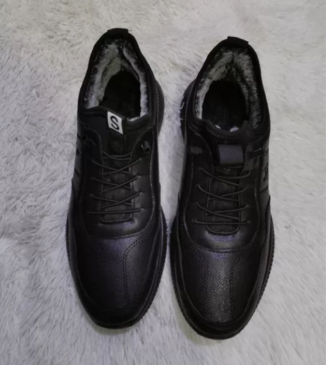 男鞋秋冬超纤真皮男士休闲皮鞋男透气软面百搭...