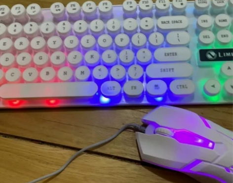 【捡漏包邮】键盘鼠标套装发光机械手感台式机...