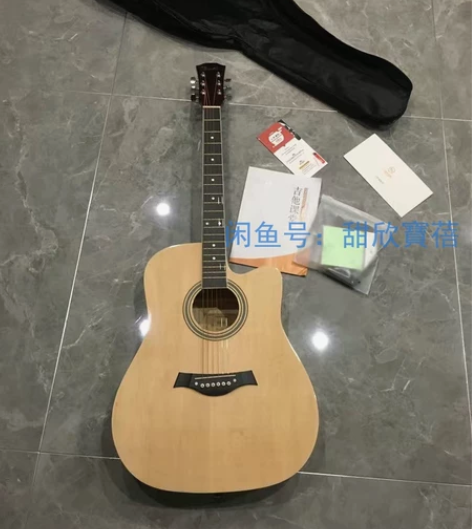 转让原价一千多的全新单板民谣吉他初学者吉他...