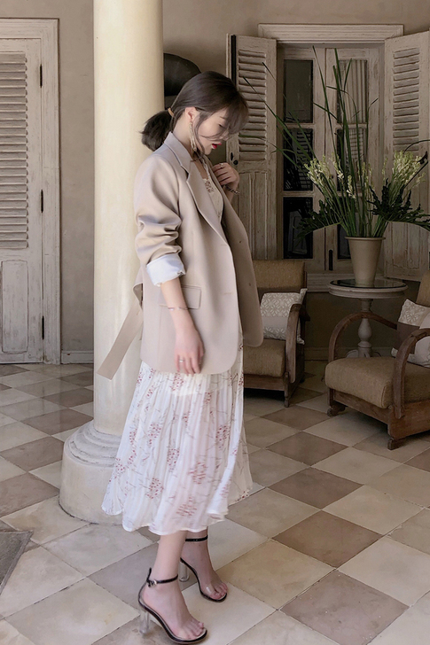 ByYou 春季大哥廓西收腰网红小西装外套...