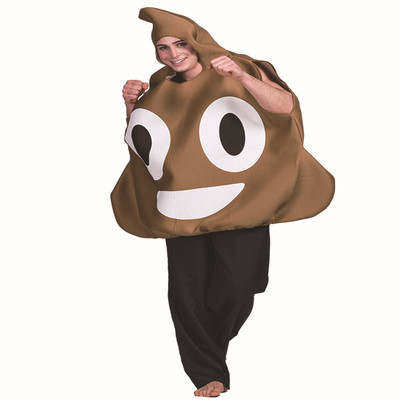 万圣节亲子装扮便便表情大便cos服装成人男...