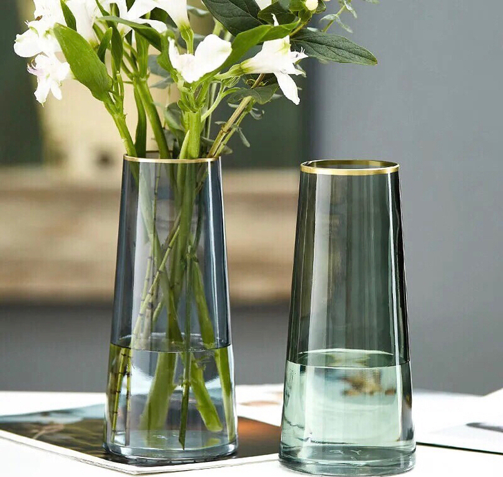 【花店关闭】北欧ins玻璃花瓶透明水养富贵...