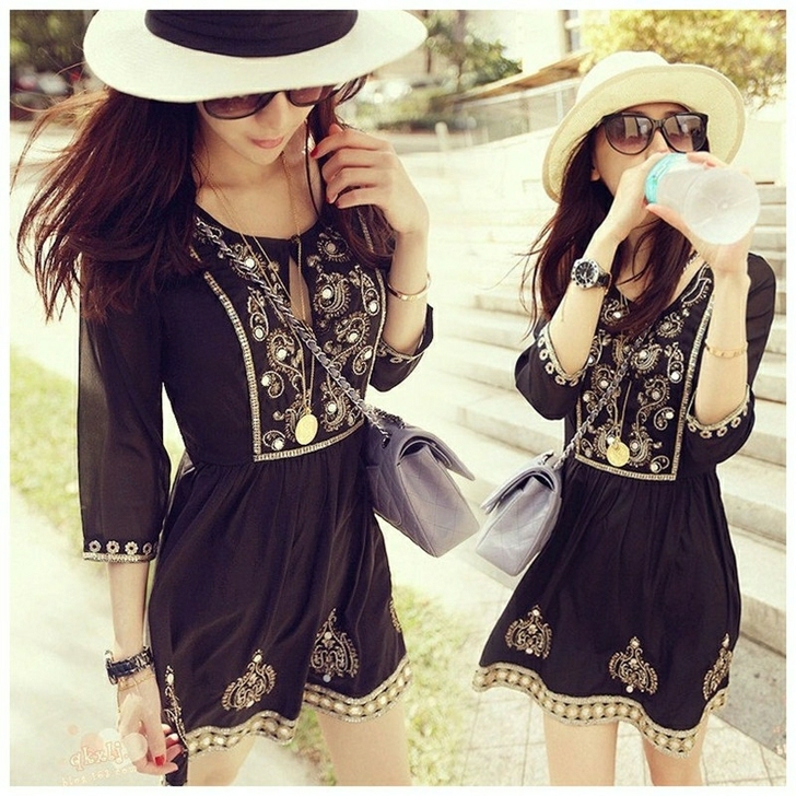 三亚波西米亚风格裙 蜜月度假裙  沙滩裙