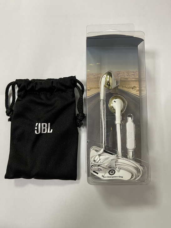 JBL T205 耳机，全新，金色