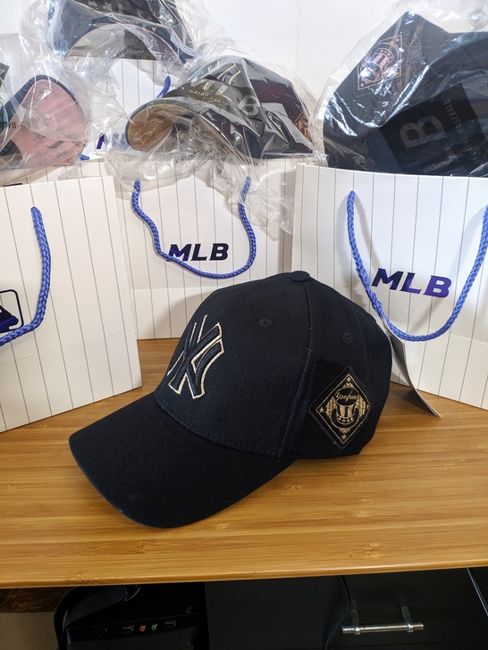 美职联棒球帽NY帽子黑色男女款遮阳百搭韩版...