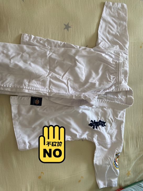 转一套空手道衣服和一套护具，价格为100元...