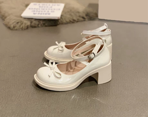 ?法式少女粗跟玛丽珍鞋女2022新款夏季女...