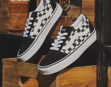 Vans范斯官方 黑白棋盘格复古街头风女子...