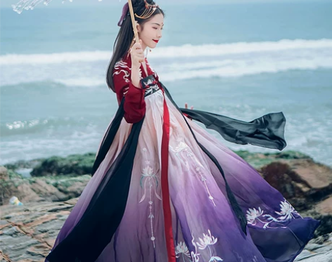 汉服女袄裙魏晋中国风齐胸襦裙广袖古装超仙气...