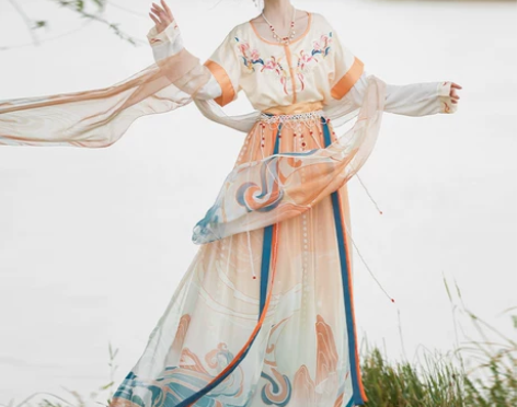 汉服花槿轩原创山海有鹿唐制汉服女中国风敦煌...