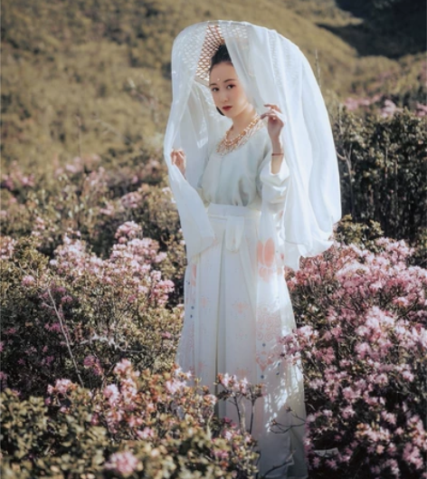 兰若庭兰若庭 汉服 清菡 传统坦领 原创印...