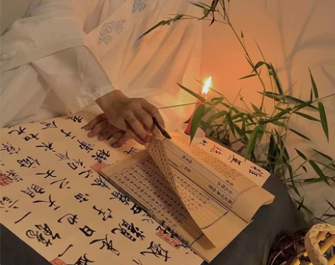 清梳如意情侣魏晋风交领齐腰cp款原创汉服男...