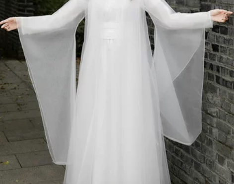 白色汉服女中国风原创正品超仙气古风飘逸广袖...