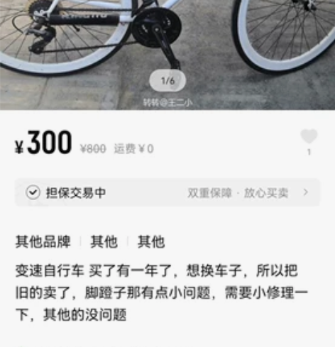 山地车,脚蹬那有点问题,没修,后来买了一个...