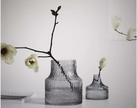 创意轻奢欧式冰川纹花瓶客厅ins 风玻璃瓶...