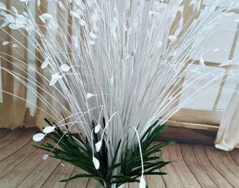 婚庆仿真花孔雀草地排花路引插花花材婚礼堂布...
