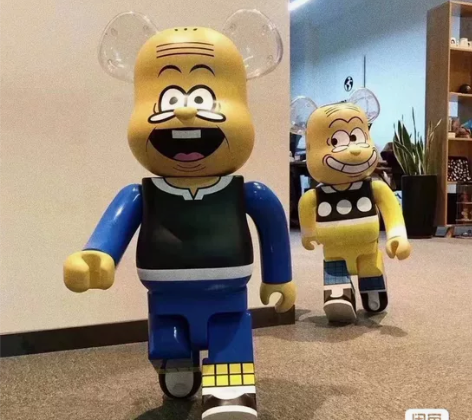 稀有初代老夫子400% bearbrick...