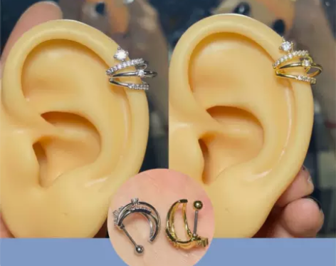 CCTATTOO韩国耳骨钉耳圈流星锆石钻石...