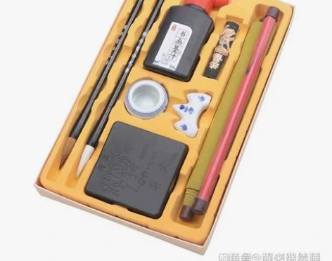 初学者文房四宝学生书法套装卷轴水写布墨汁毛...