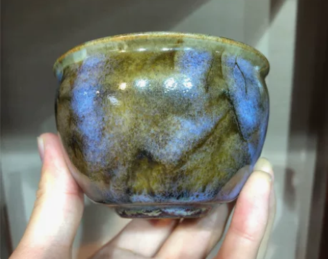 王现锋钧瓷主人杯，玉石釉主人杯，钧瓷窑变天...