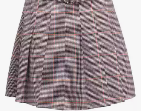 FIVE PLUS新款女装格子半身裙女高腰...