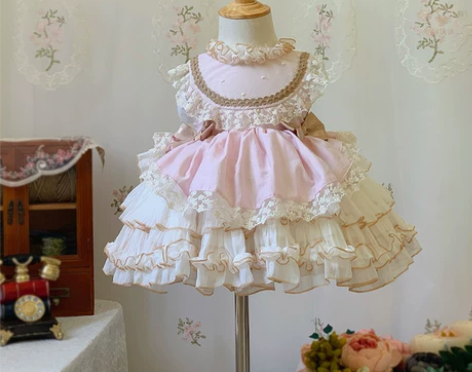 ?韩国小童洛丽塔公主裙女童洋装西班牙裙周岁...