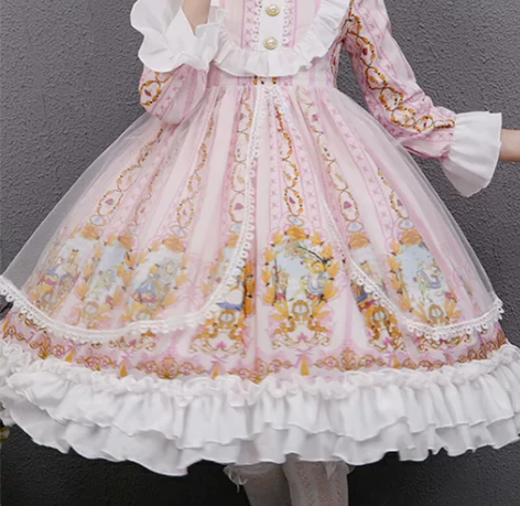 公主袖 公主裙正牌洛丽塔女童秋款小女孩秋装...