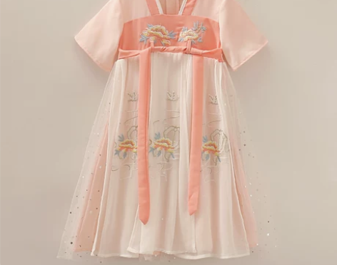 女童汉服超仙襦裙夏儿童民族风中长款连衣裙女...