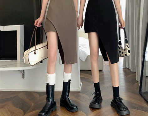 胖mm小心机显瘦半身裙大码不规则包臀a字裙...