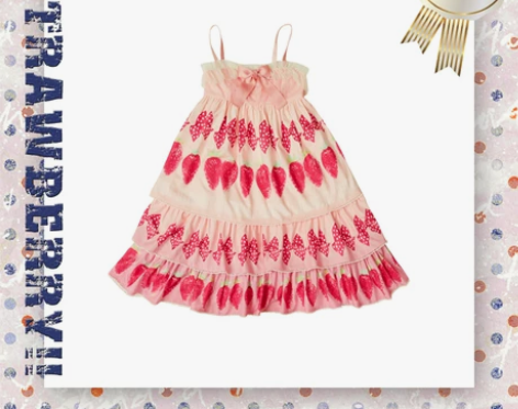 榛果可可 草莓 2019 三段式蛋糕裙 M...