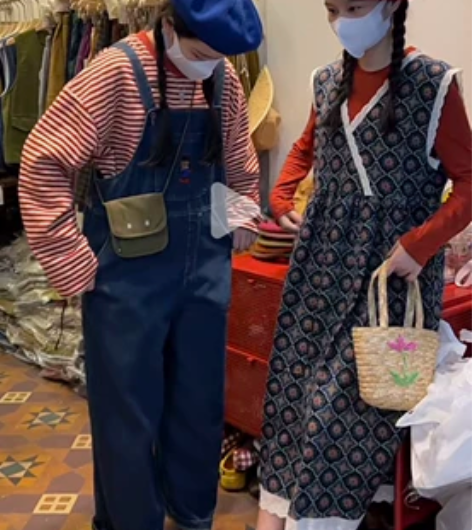 吊牌在！美式复古风vintage小熊刺绣背...