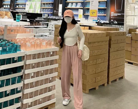 垂感舒服度满分～可束脚两穿休闲裤宽松百搭直...