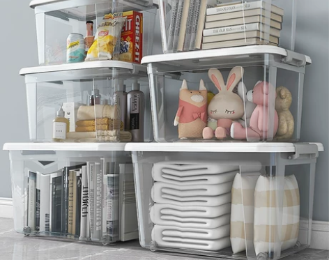 透明收纳箱特大号储物箱家用玩具整理箱塑料衣...