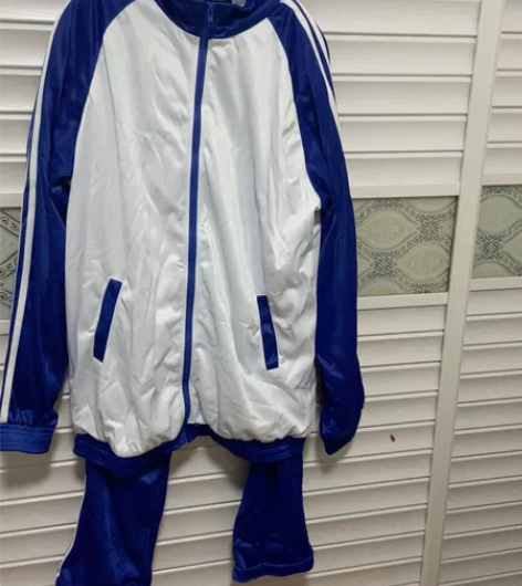 男士蓝色运动服套装2xl尺码，衣长74cm...