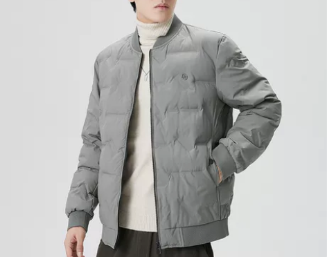 棒球领羽绒服男冬季舒适保暖立领夹克男士轻薄...