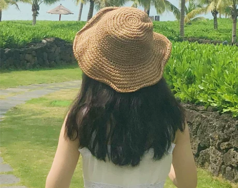 百搭可折叠草帽女夏季出游防晒遮阳帽韩版度假...