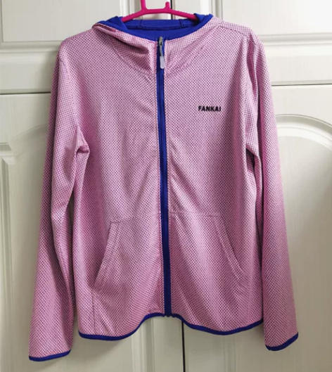 运动外套防晒柔软亲肤面料 聚酯纤维M码宽松...