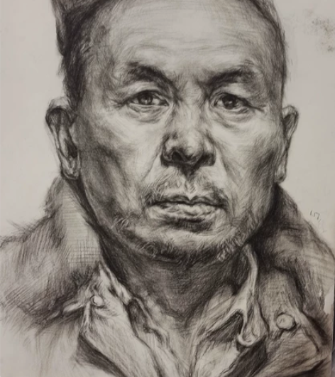 照片写生素描,百分之百纯手工 人物形象生动...