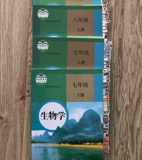 人教版初中生物教材（带标签） 感兴趣的话点...