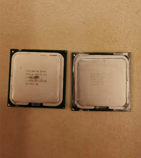 自用华硕台式机CPU两个，E8500一个，...